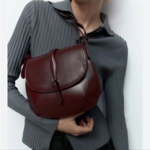 Dark red Zara shoulder bag
